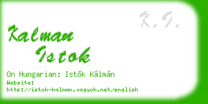 kalman istok business card